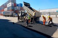 Pavimentação da área primária do Porto de Itajaí recebe reparos